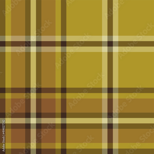 Seamless vector yellow tartan pattern for fabric, textile, wrapping etc. Plaid background 