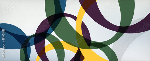 Ring geometric shapes, o letter repetition wallpaper. Abstract background for business or technology presentations, internet posters or web brochure covers