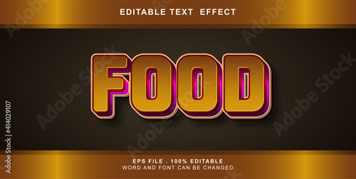 food text effect editable