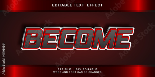 text effect editable become