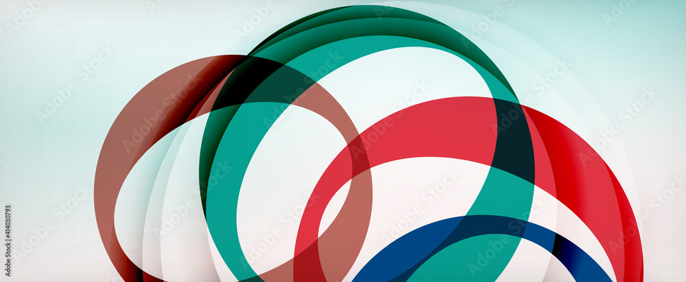 Ring geometric shapes, o letter repetition wallpaper. Abstract background for business or technology presentations, internet posters or web brochure covers