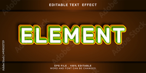 text effect editable element