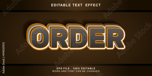 text effect editable order