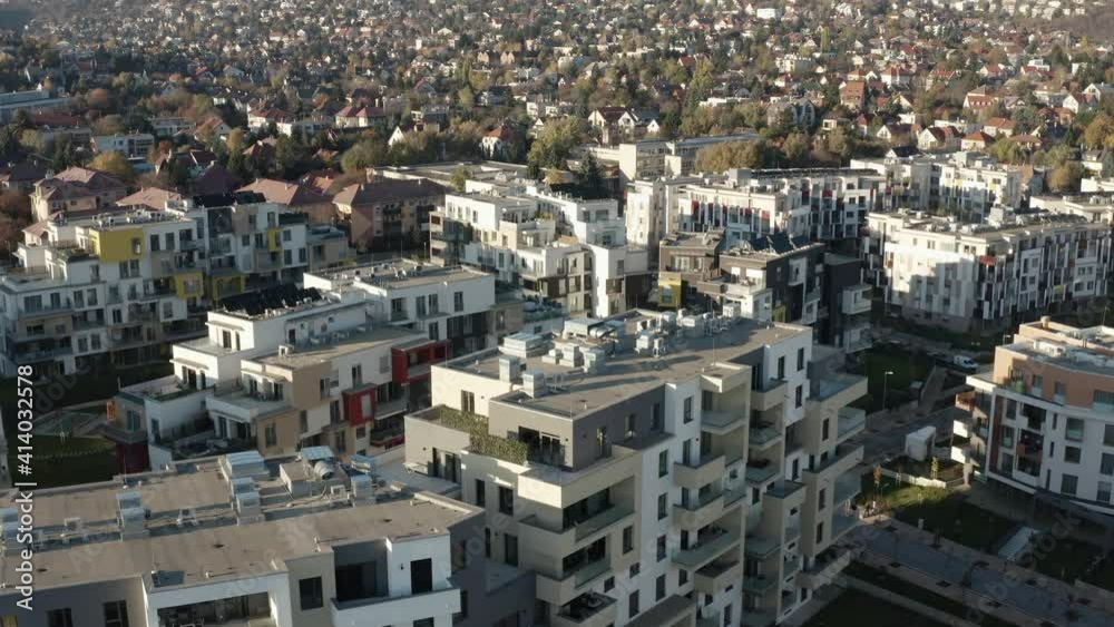Modern and new apartment buildings. Modern and new apartment buildings.