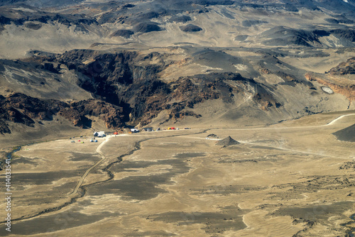 Icelandic landscape aerial photography captured from touristic airplane