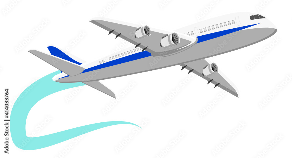 Under view airplane flying Under view airplane flying