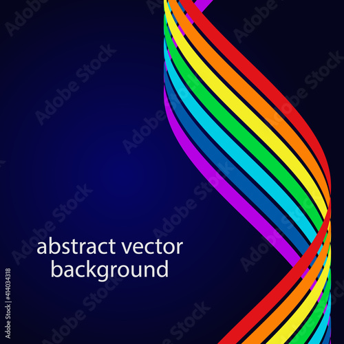 The background of the rainbow lines. Vector illustration for your business presentations.