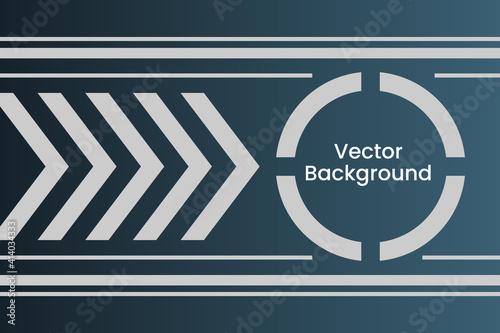 Vector arrows and lines on a dark background with a banner for your text