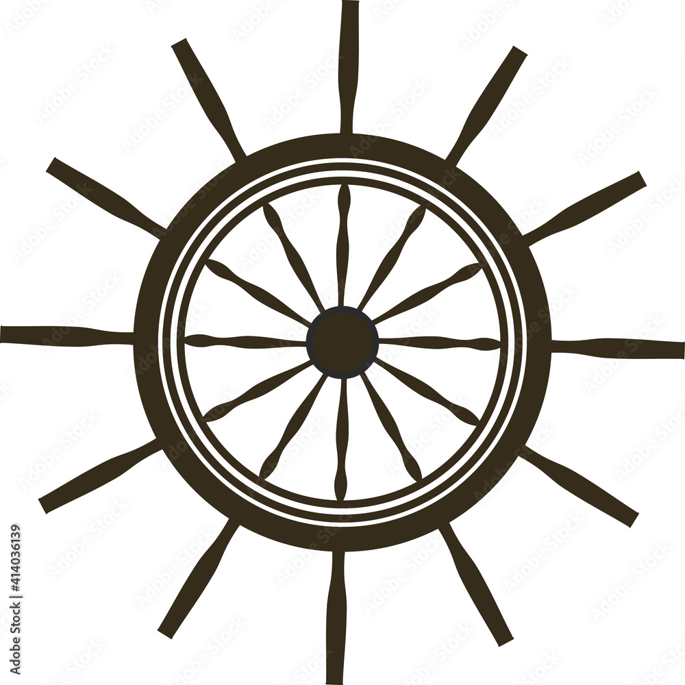 Obraz premium かっこいい船の舵