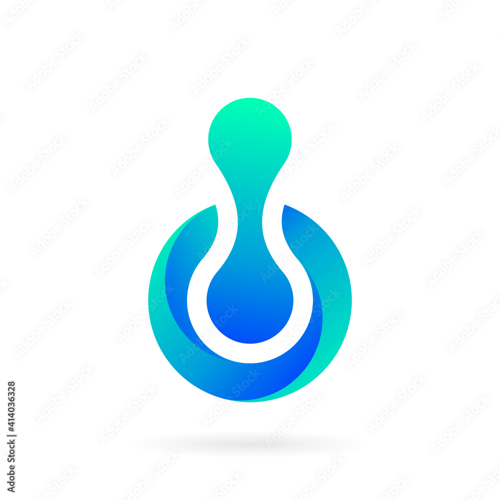 circle biotechnology logo vector icon circle biotechnology logo vector icon