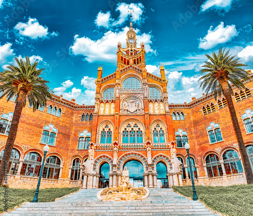 Hospital Sant Pau Recinte Modernista. Barcelona, Catalonia, Spain photo