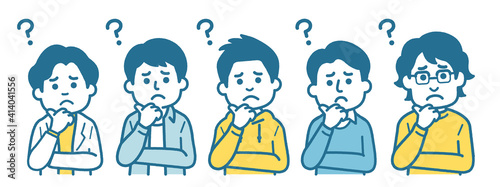 5 worried men
