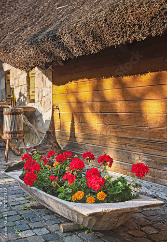 Traditional rural house at lake Balaton, Hungary
