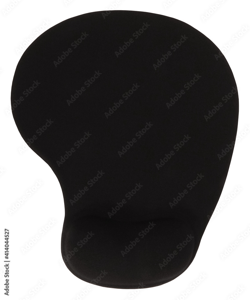 Ergonomic mouse pad mousepad black isolated on white background Ergonomic mouse pad mousepad black isolated on white background