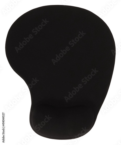 Ergonomic mouse pad mousepad black isolated on white background photo