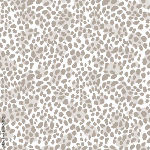 Abstract modern leopard seamless pattern. Animals trendy background. Beige and black decorative vector stock illustration for print, card, postcard, fabric, textile. Modern ornament of stylized skin