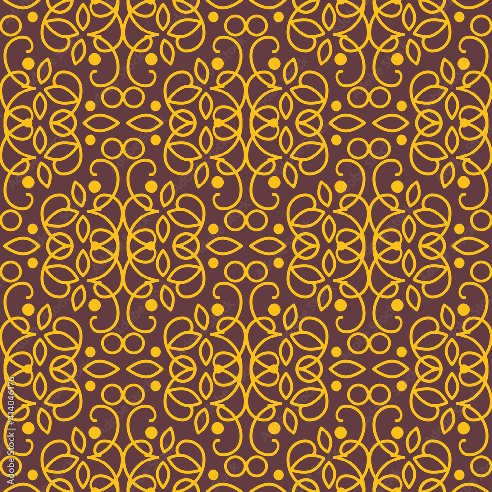 Seamless texture with luxury arabic ornament. Vector vintage pattern. Oriental design for textile and cloth