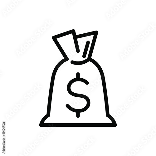 Money bag investments icon