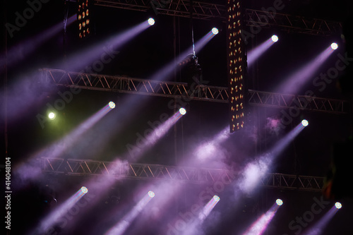 Blue Stage Lights  light show