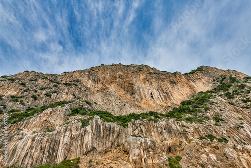 landscape with blue sky and clouds and Rocks