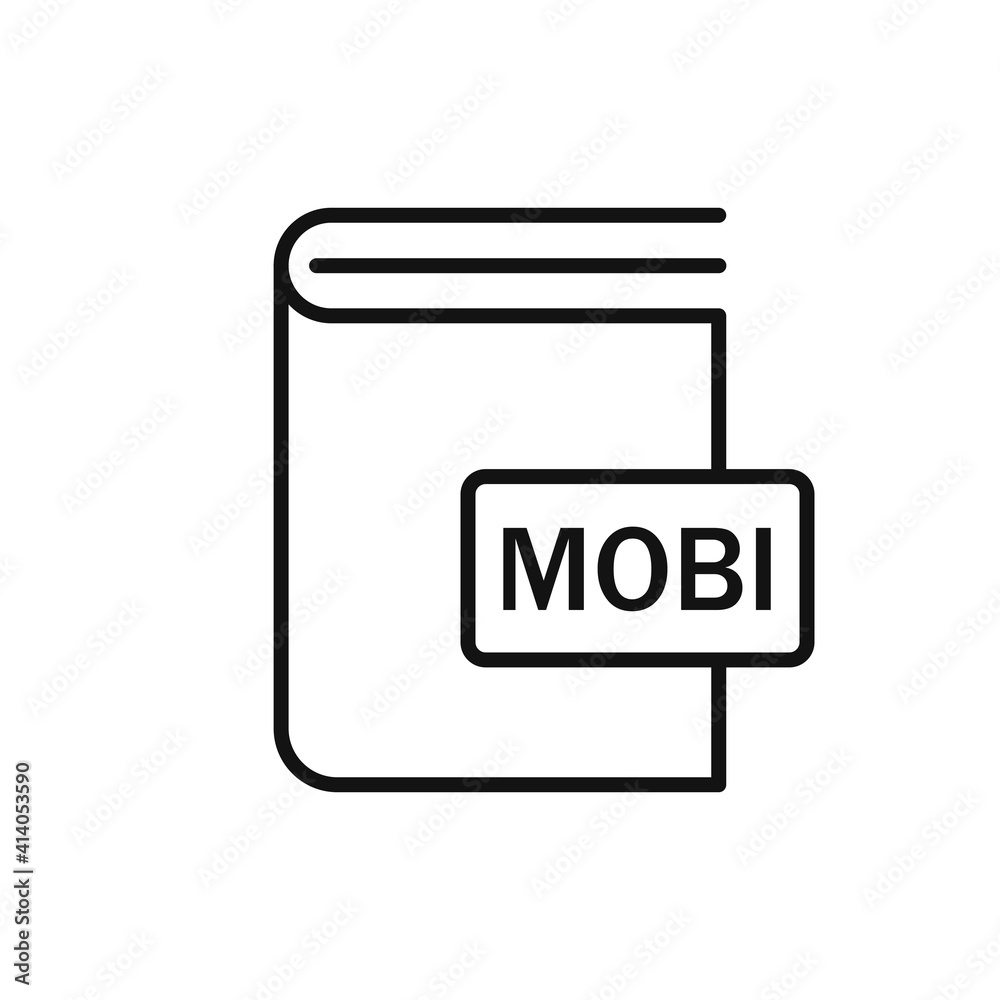 Book MOBI format icon. Vector illustration Book MOBI format icon. Vector illustration