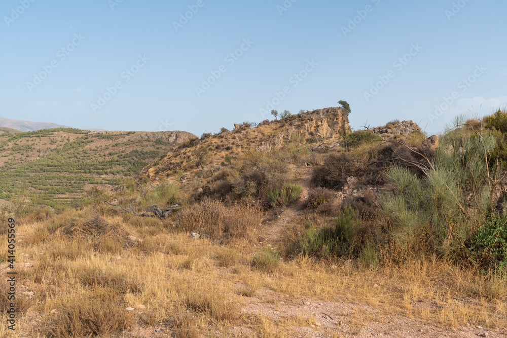 Mountainous landscape in La Alpujarra in southern Spain