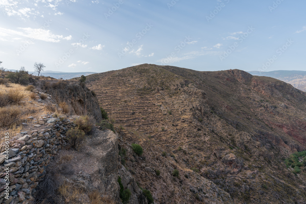 Fototapeta premium Mountainous landscape in La Alpujarra in southern Spain