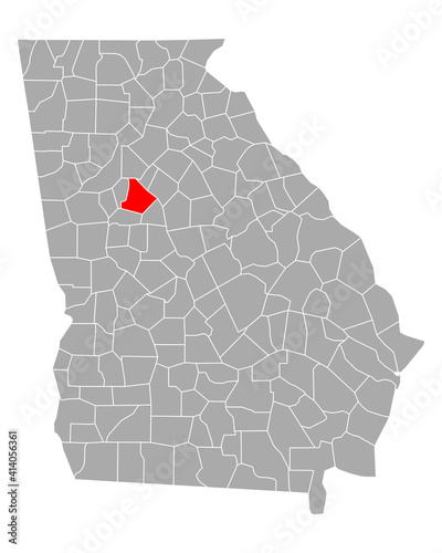 Karte von Henry in Georgia