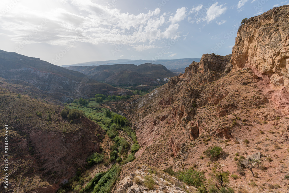 Mountainous landscape in La Alpujarra in southern Spain