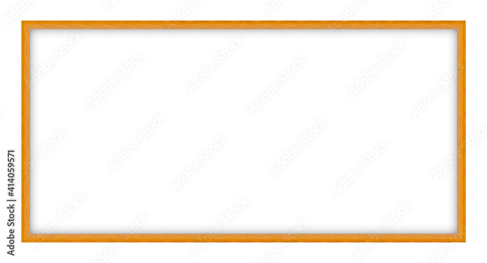 Wooden picture frame isolated on white background with clipping path Wooden picture frame isolated on white background with clipping path
