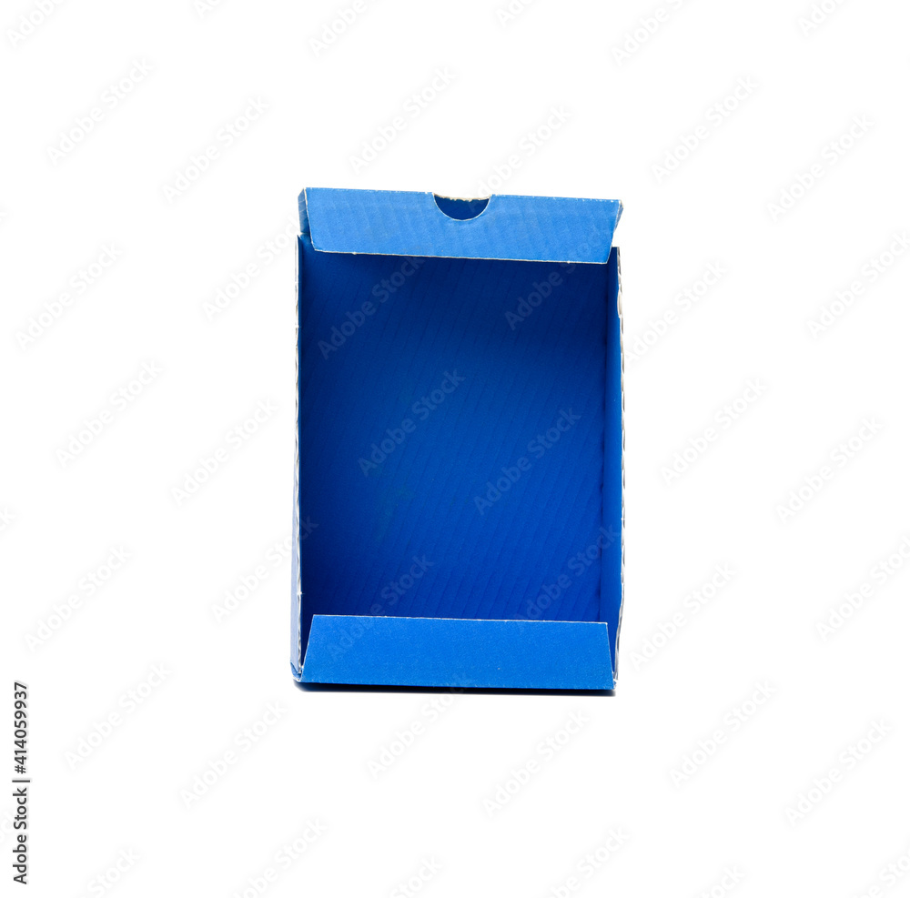 protective paper from under a box with a perfume, template from blue corrugated cardboard protective paper from under a box with a perfume, template from blue corrugated cardboard