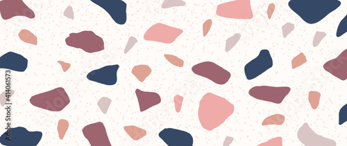 Luxury Terrazzo Background Vector. Marble texture pattern for social media banners, Post and stories background, Home decoration, packaging design and prints. 