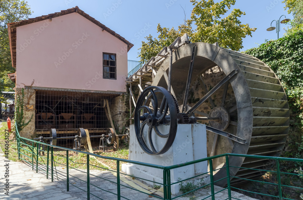 Ancient water mill in the city of Edessa (Greece, Central Macedonia)