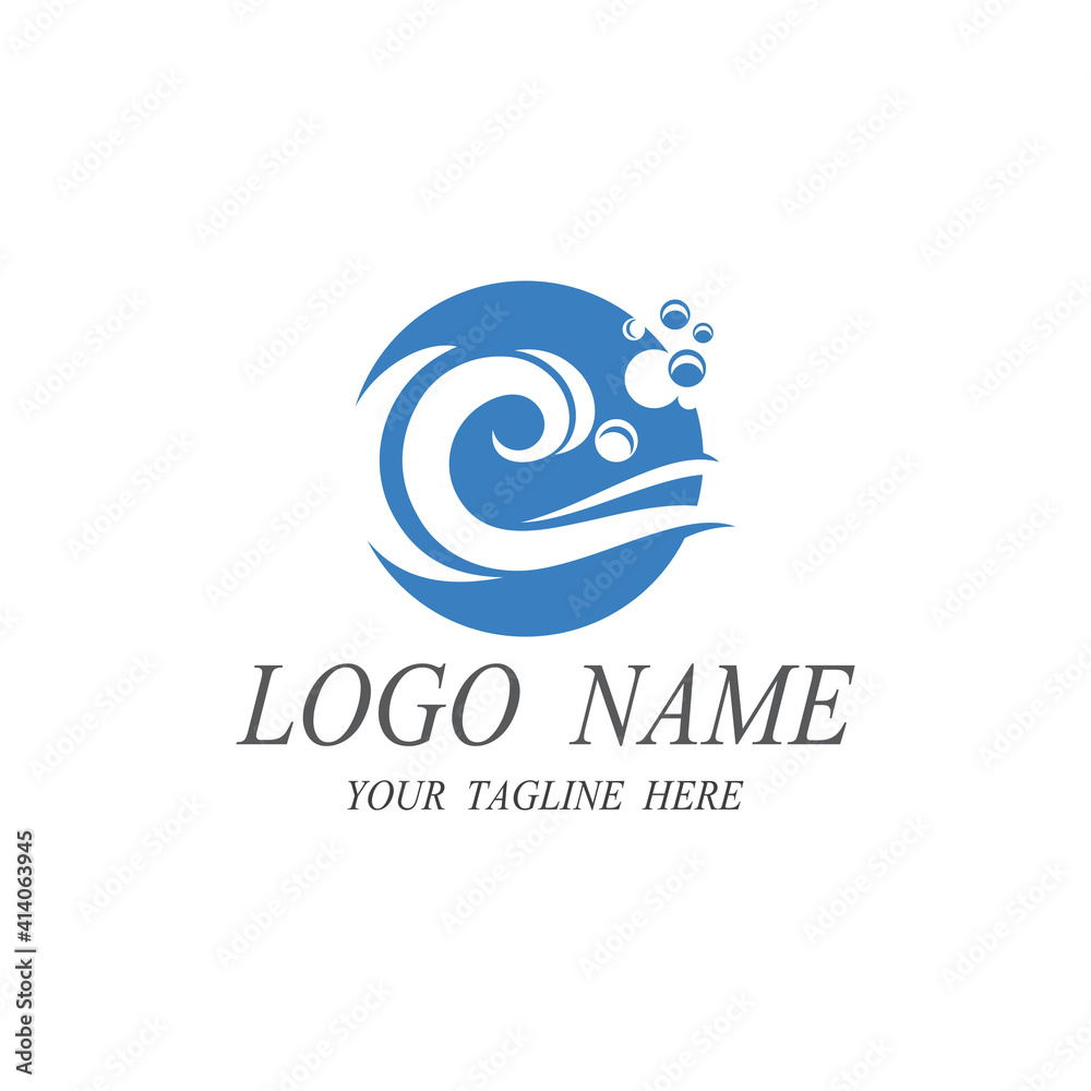 Water wave icon vector illustration design logo Water wave icon vector illustration design logo