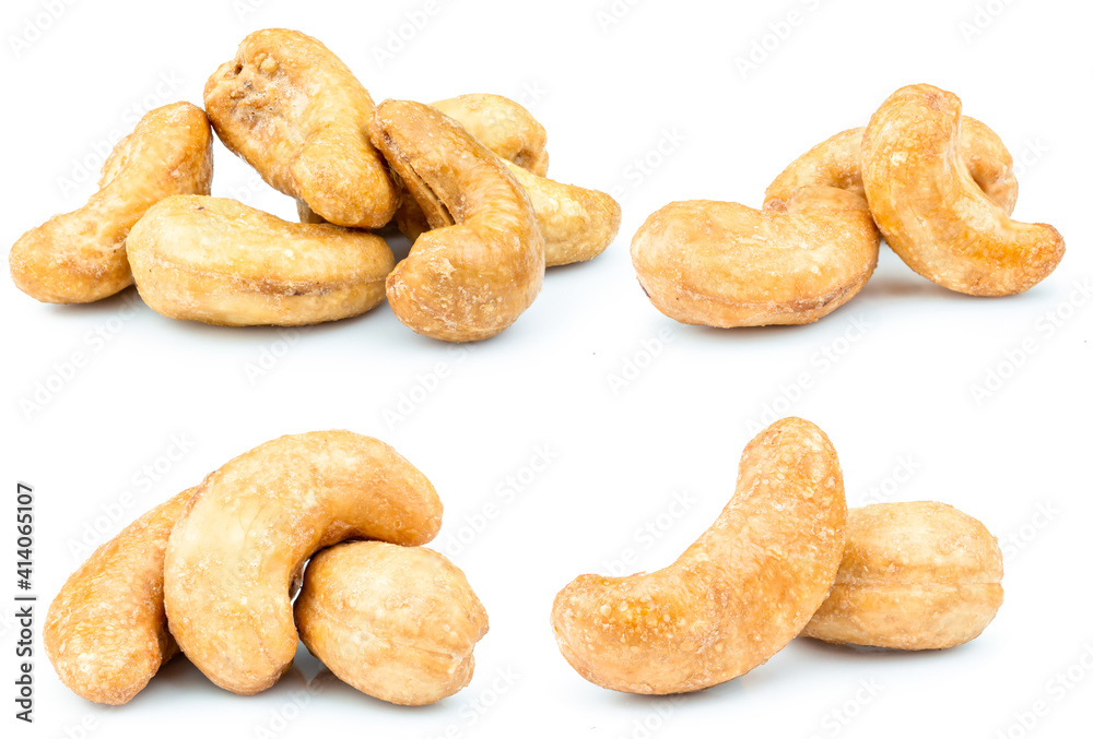 cashew nuts isolated on white background
