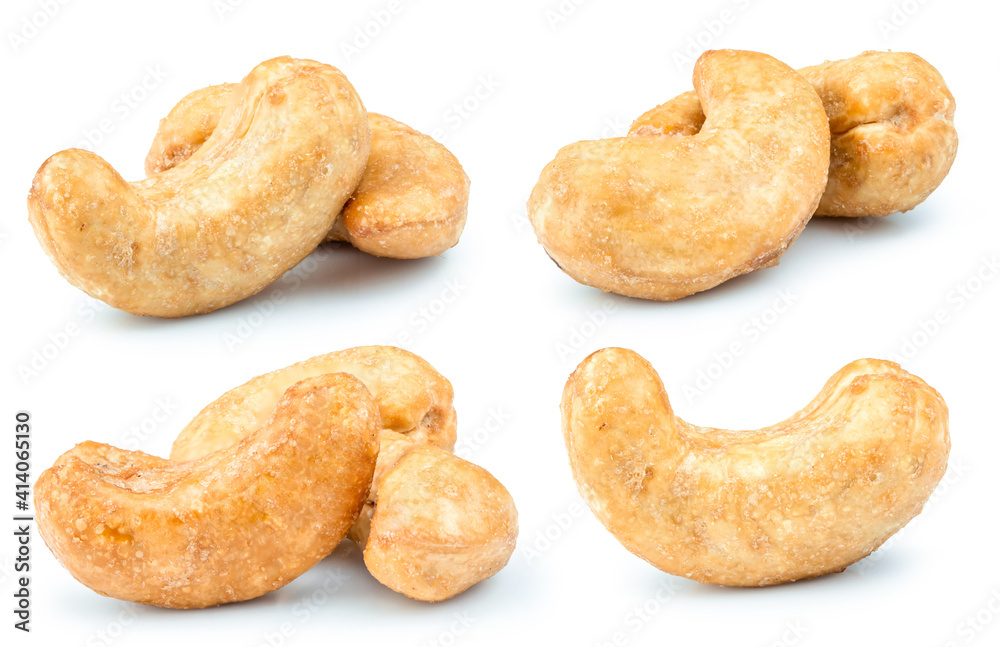 cashew nuts isolated on white background cashew nuts isolated on white background