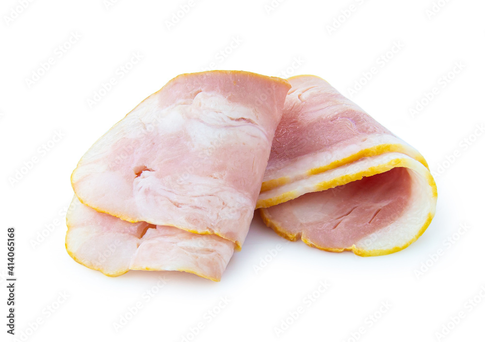 Bacon isolated on white background Bacon isolated on white background