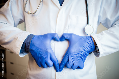  doctor hands in a heart shape