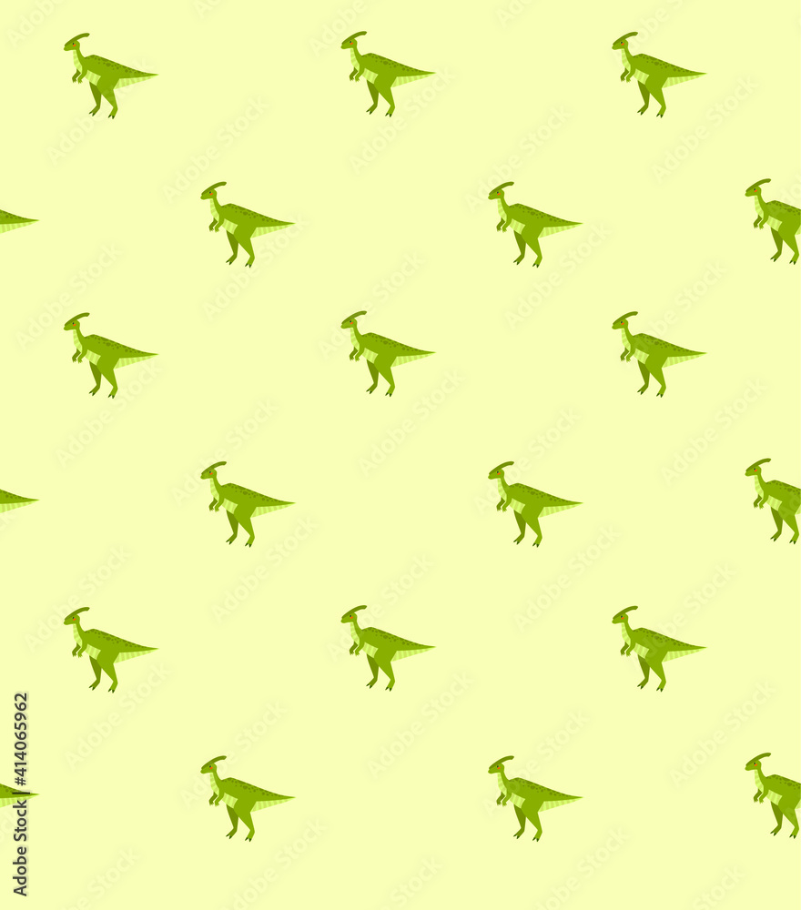 Fototapeta premium Vector pattern with dinosaurs. seamless background for kids. Jurassic Park. Paleontology. Baby cloth. Cartoon dinosaur. Vector background with dinosaurs. 
