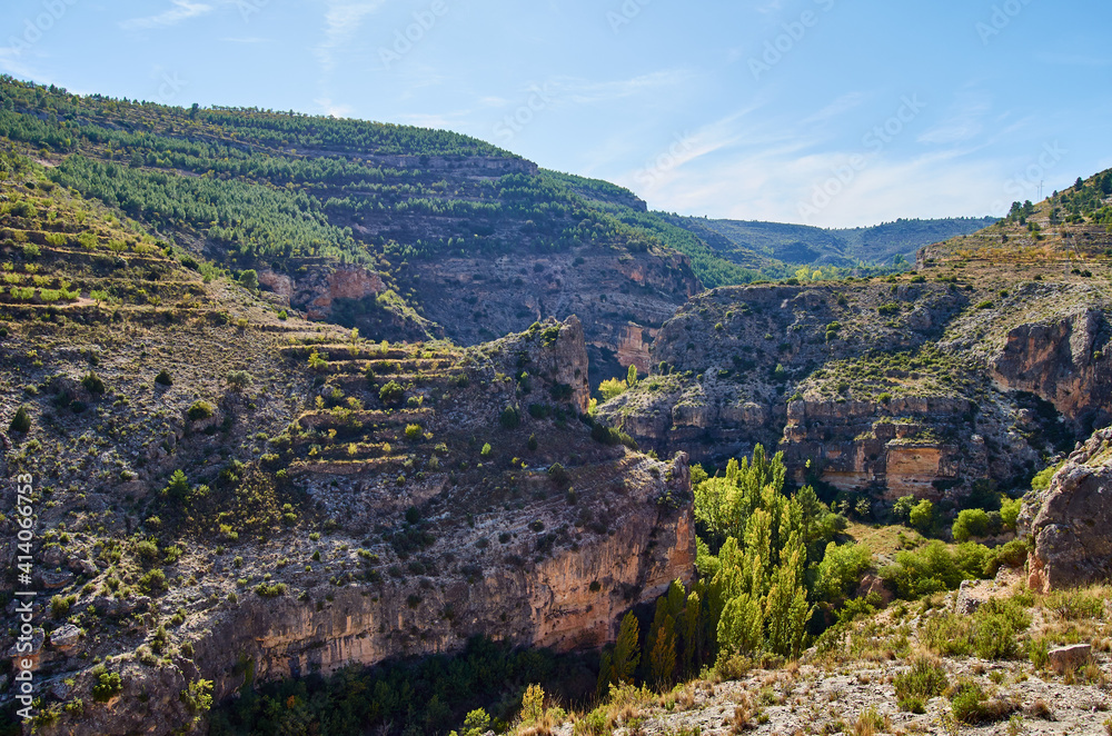 Fototapeta premium Beautiful rural scenery of Ademuz mountains - Spain