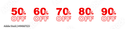 %off sign on white background	