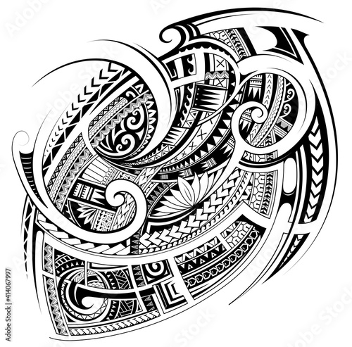Polynesian style tattoo design