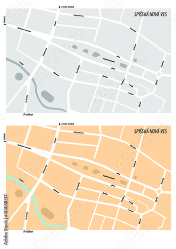 spisska nova ves center map