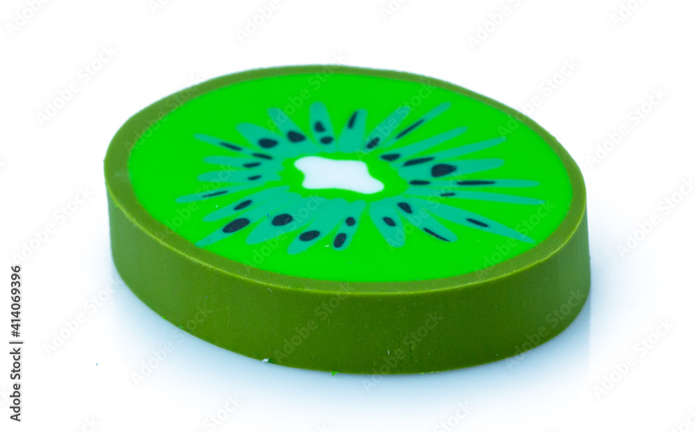 eraser fruit toys isolated on white background eraser fruit toys isolated on white background