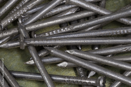 Background of a heap of the common nails