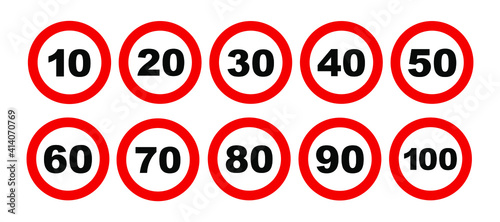 speed limit sign 