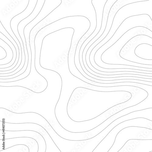 Line topography map seamless pattern. Seamless vector topographic map background. Contour background geographic grid. Mountain hiking trail over terrain. Seamless wavy pattern.