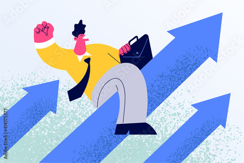 Leadership, success, career ladder concept