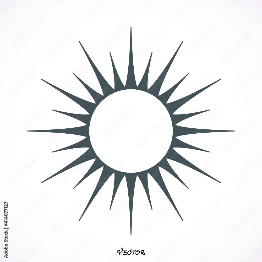 Sun icon app - stock vector Sun icon app - stock vector