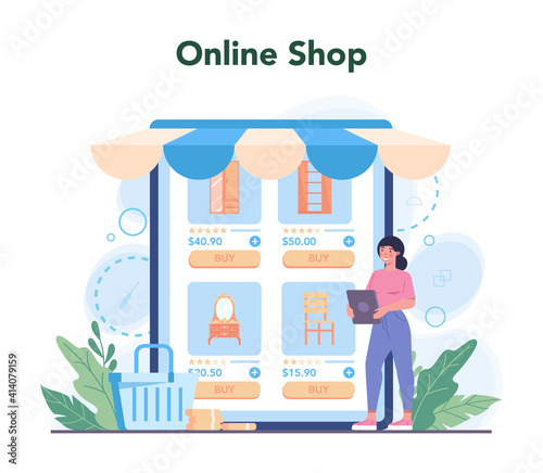 Wooden furniture maker or designer online service or platform